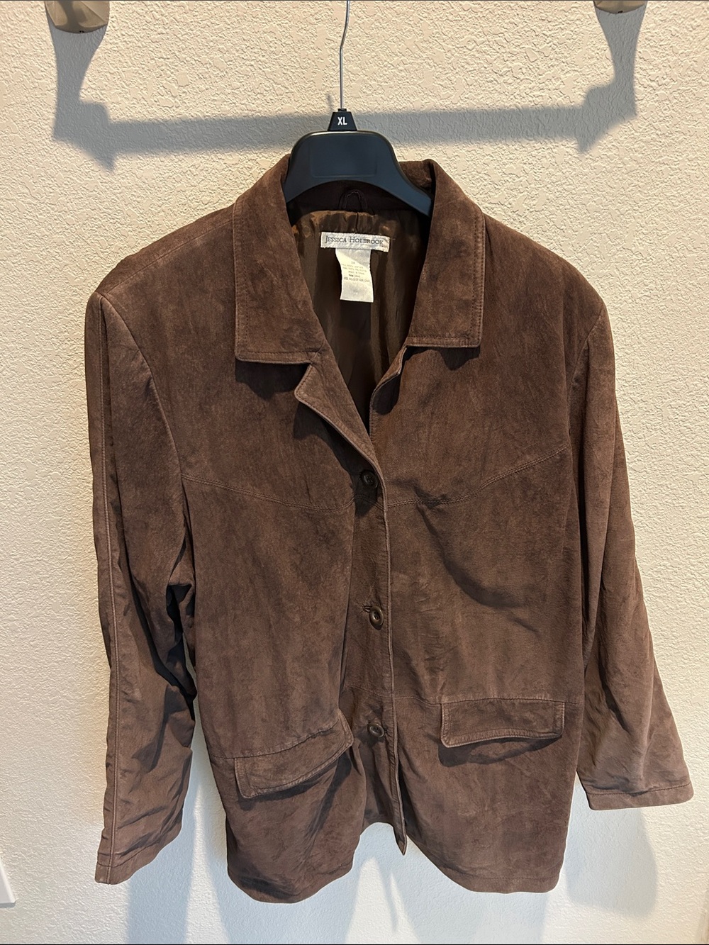 Jessica Holbrook Washable Suede Lined Leather Jacket | Coat
